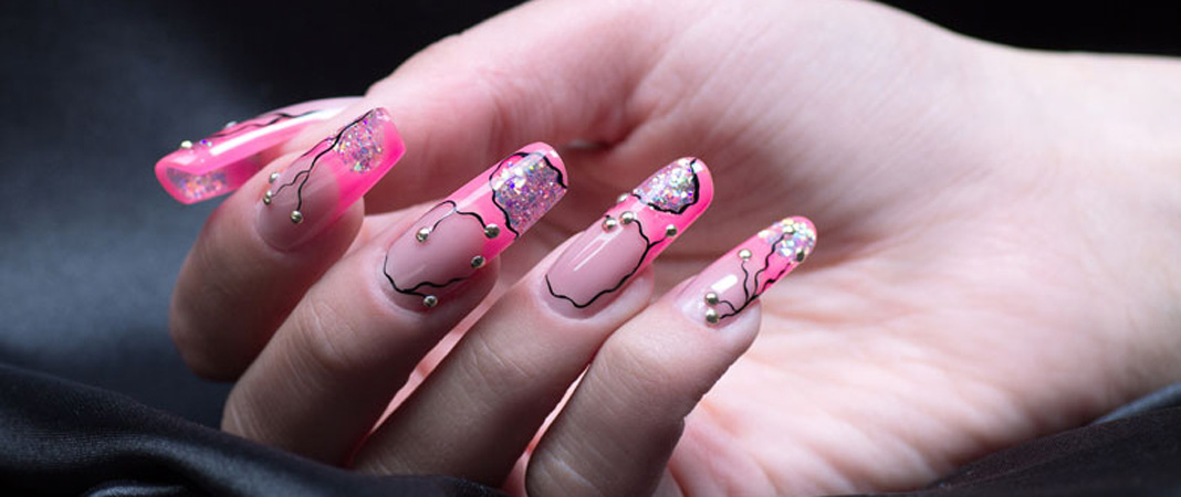 Manicured female hand